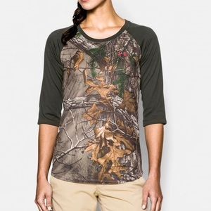Under Armour | RealTree Camo Tech Baseball Tee M